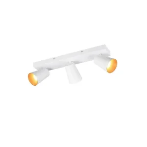 Trio Lighting Spot TRIO Sharp 3-del, Mattvit/guld 3-del, Mattvit/guld - Belysning Begränsat antal