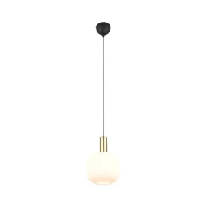 Trio Lighting Pendel TRIO Diva 1-del, Mattmässing/vit 1-del, Mattmässing/vit - Belysning Rea