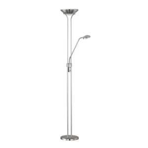 Nyhet Trio Lighting Golvlampa TRIO Spock Borstad stål Borstad stål - Belysning