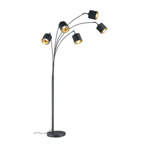 Nyhet Trio Lighting Golvlampa TRIO Tommy Böjd Mattsvart Mattsvart - Belysning