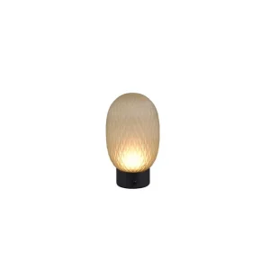 Trio Lighting Bordslampa Laddningsbar TRIO Facette Mattsvart/grön Mattsvart/grön - Belysning Begränsat erbjudande