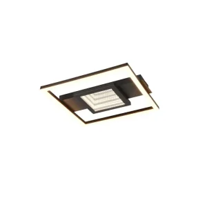 Trio Lighting Taklampa TRIO Wheeler Fyrkant, Mattsvart Fyrkant, Mattsvart - Belysning Endast idag