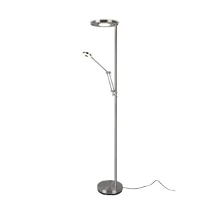 Trio Lighting Golvlampa TRIO Barrie Borstad stål Borstad stål - Belysning Sänkt pris