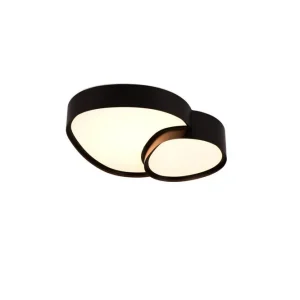 Trio Lighting Taklampa TRIO Rise 43 cm, Mattsvart 43 cm, Mattsvart - Belysning Erbjudandepris