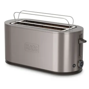 Lägg i varukorgen Black+Decker Brödrost Black+Decker 2 Fack Rostfritt Stål Silver - Servering & matlagning