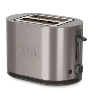 I lager Black+Decker Brödrost Black+Decker 2 Fack Rostfritt Stål Silver - Servering & matlagning