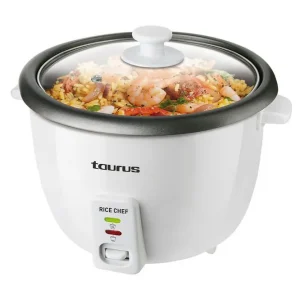 Fri frakt Riskokare Taurus 700W 1.8L Vit Vit - Servering & matlagning