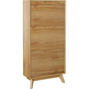 Fynd Loft24 Skoförvaring Ezra 3 klaffar 60x24x125 cm, Wotan-ek 60x24x125 cm, Wotan-ek - Förvaring