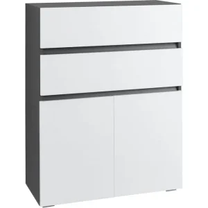 Loft24 Badrumsskåp Wisla 76x35x98 cm, Antracit/Vit 76x35x98 cm, Antracit/Vit - Förvaring Handla nu