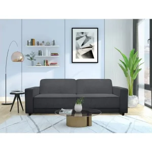 Loft24 Bäddsoffa Allie Antracit, Cordoroy, 81x225x91 cm Antracit, Cordoroy, 81x225x91 cm - Möbler Lägg i varukorgen