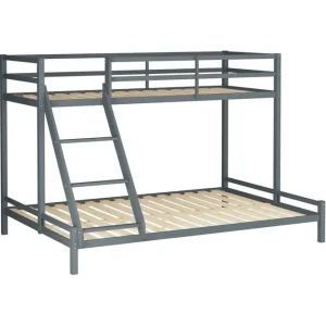 Begränsat erbjudande Loft24 Våningssäng Alpi 280x142x143 cm, Grå 280x142x143 cm, Grå - Möbler