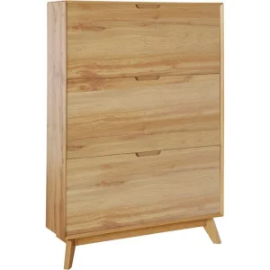 Lägg i varukorgen Loft24 Skoförvaring Ezra 3 klaffar 89x24x125 cm, Wotan-ek 89x24x125 cm, Wotan-ek - Förvaring