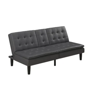 Expressleverans Loft24 Bäddsoffa Maine Grå PU Grå PU - Möbler