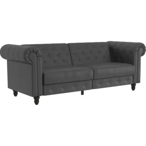 Populärt val Loft24 Bäddsoffa Felix 236x87x83 cm, Grå, PU/trä/metall 236x87x83 cm, Grå, PU/trä/metall - Möbler