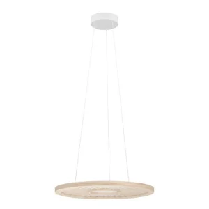 Outlet Eglo Takpendel Eglo Dehesa Rondell Vit/Natur - Belysning