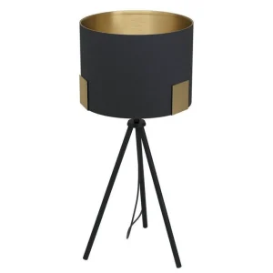 Endast denna vecka Golvlampa Eglo Tortola 1 Svart/Mässing - Belysning