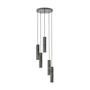 Trygg betalning Takpendel Eglo Mentalona Antracit Terrazzo Rondell med 5 Lampor - Belysning