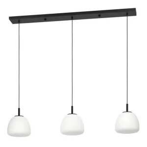 Eglo Takpendel Eglo Balmes Svart/Opalvit med 3 Lampor - Belysning Rabatt
