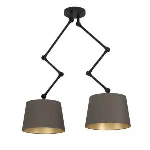 Populär Takpendel Eglo Pistunio Cappuccino/Mässing/Svart med 2 Lampor - Belysning