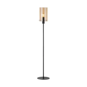 Golvlampa Eglo Polverara Svart/Amber - Belysning Kampanj