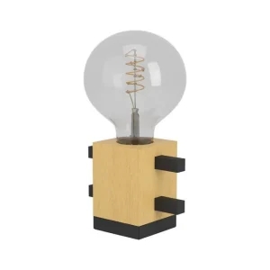 Begränsat erbjudande Eglo Bordslampa Eglo Levantara Svart/Trä - Belysning