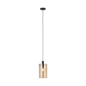 Eglo Takpendel Eglo Polverara Svart/Amber 1 Lampa 1 Lampa - Belysning Beställ idag