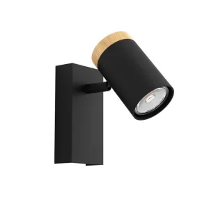 Snabb frakt Vägglampa Eglo Cartagena Svart/Trä - Belysning
