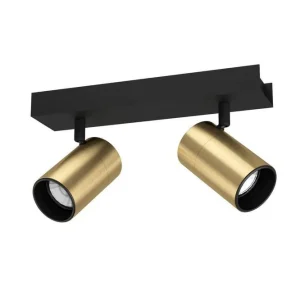 Handla nu Spotlight Eglo Cumaribo Svart/Mässing 2 Lampor 2 Lampor - Belysning