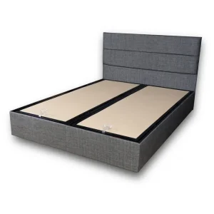 Dubbel Sängram & Sänggavel Argentu Grey 140 x 190 x 38 cm - Möbler Bästa pris