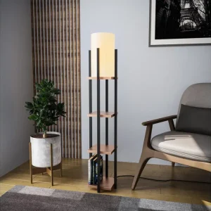 risnedsättning Golvlampa Ratmo Sudampa Lumi (Hyllhöjd: 29 cm) Trä / Beige Trä / Beige - Belysning