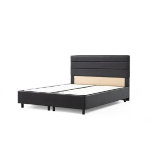 Sängbotten & Sänggavel för Enkel Säng Sonyi Antracit 120 x 110 x 200 cm - Möbler Rabatt