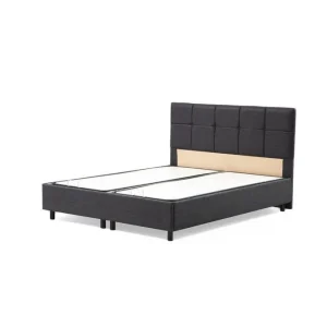 Fri frakt Sängbotten & Sänggavel för Enkel Säng Sudalmuni antracit 120 x 110 x 200 cm - Möbler