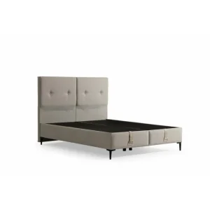 Dubbel Sängram & Sänggavel Badena Beige 140 x 40 x 200 cm - Möbler Expressleverans