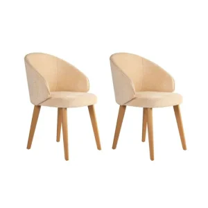 Matstol Sanroman Classic Beige / Mörk Ek Beige / Mörk Ek - Möbler Billig