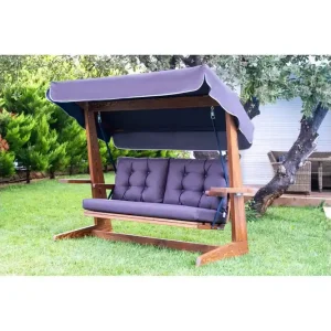 Trädgårds Trippel Gungstol Viva Antracit Antracit, 220 x 100 x 175 cm - Utemöbler & utemiljö Lågt pris