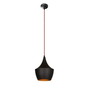 Taklampa Mangol Svart / Röd Diameter: 23 cm Mörkröd/Svart - Belysning Populär