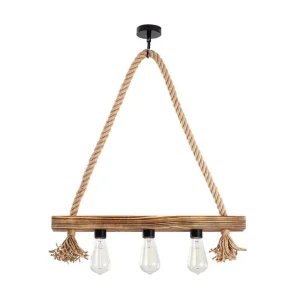 Taklampa Nira Trä ( 60 x 9 cm) Ljusfärgat trä - Belysning Kundfavorit