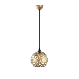 Taklampa Silen guld Diameter: 25 cm - Belysning risnedsättning