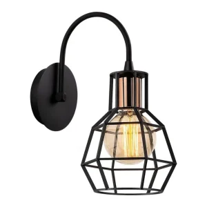 Vägglampa Halieland Svart / Brons Svart - Belysning Premium
