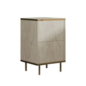 Kundfavorit Nattduksbord Imaj Travertin / Rany Beige/Guld - Möbler