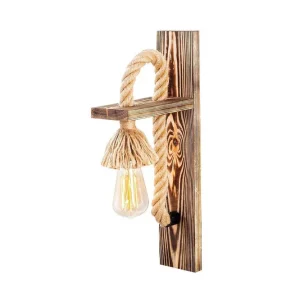 Vägglampa Nirao Trä Brun - Belysning Kampanjpris