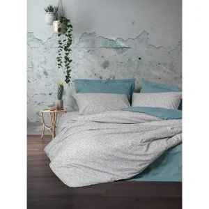 Begränsad tid Ranforce Dubbel Täckeöverdrag Set Kiku Mint Mintgrön - Textil & mattor