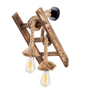 Beställ idag Vägglampa Niraa Trä Natur - Belysning