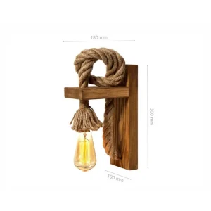 Sista chansen Vägglampa Dralen Brun / Rany Brun/Guld - Belysning