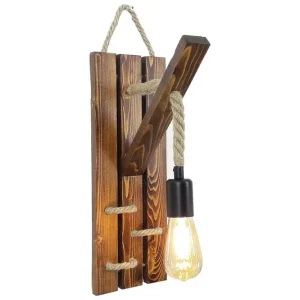 Vägglampa Teyra Trä Brun - Belysning Kampanj