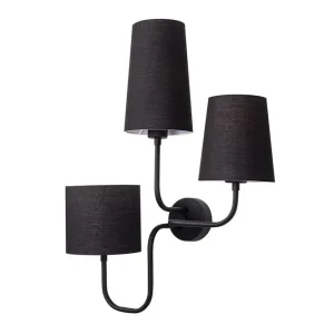 Begränsat antal Vägglampa Rihan svart Svart - Belysning