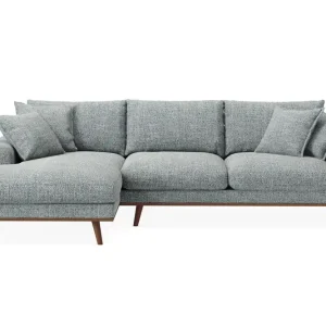 Scandinavian Choice Copenhagen Premium 4-sits Vänstervänd L-formad Djup Divansoffa i Chenille Grå/Blå - Möbler Reapris