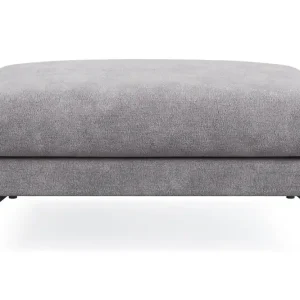 Scandi Days Menard Premium Fotpall i Chenille Grå - Möbler Erbjudande
