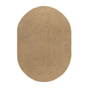 KM Home Wiltonmatta Natural Frame Oval 200x290 cm 200x290 cm - Textil & mattor Trygg betalning