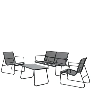 Expressleverans Maplewyn Loungegrupp Utomhus Grå - Utemöbler & utemiljö